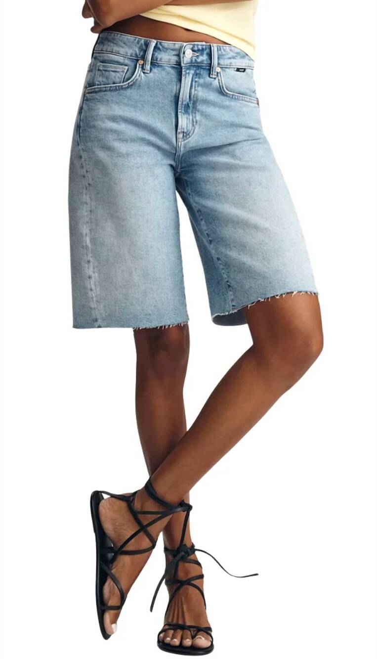 NEW MAVI nica high rise barrel short in classic blue